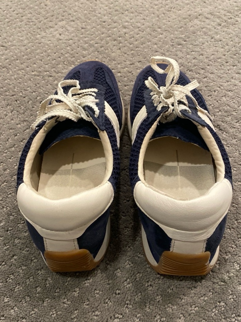 Dolce Vita Navy and White Mesh Lace-Up Sneakers - Picture 3 of 5